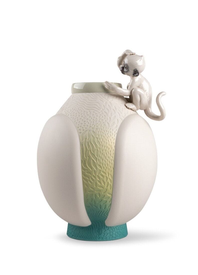 Lladro Monkey Vase-0