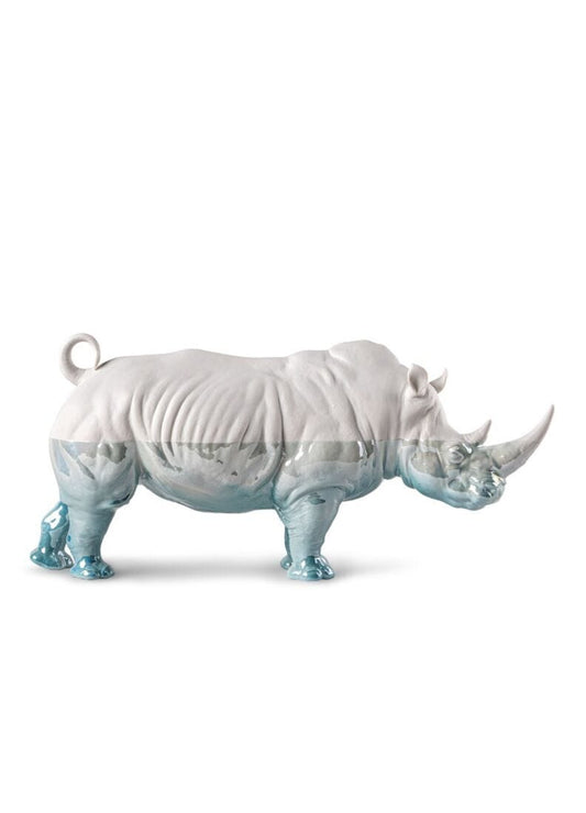 Lladro Rhino - Underwater White-0