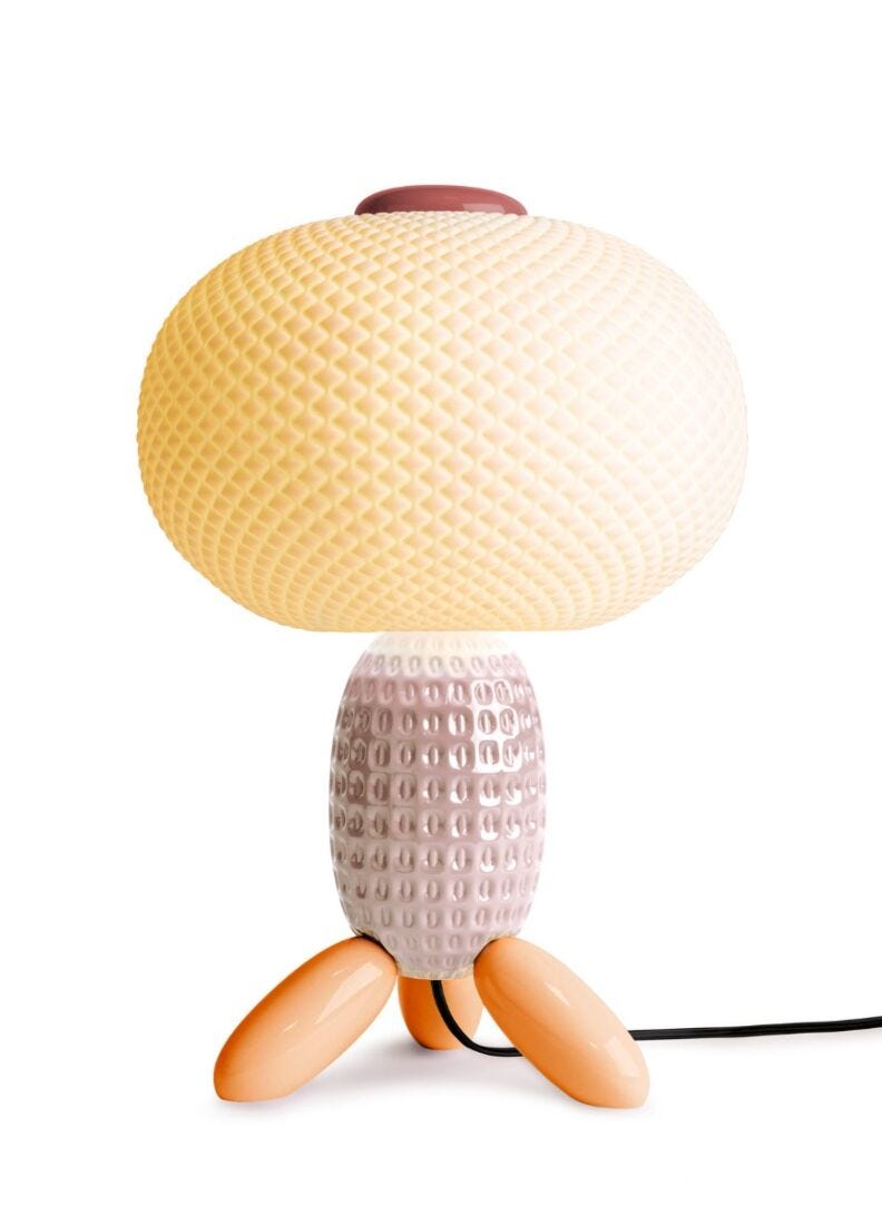 Lladro Soft Blown Table lamp (pink) (UK)-0