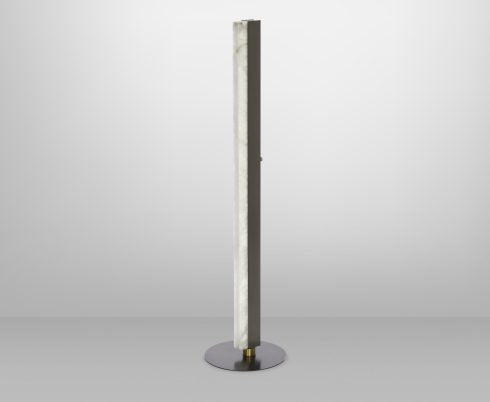 CTO Lighting Artes 1200 Floor Lamp bronze with bronze details and honed alabaster - UK plug-0