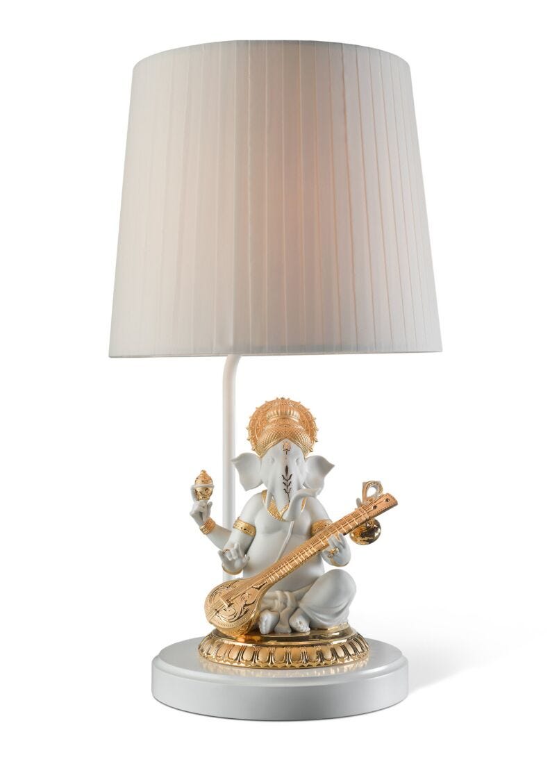 Lladro Veena Ganesha (Re-Deco) - Lamp (UK)-0