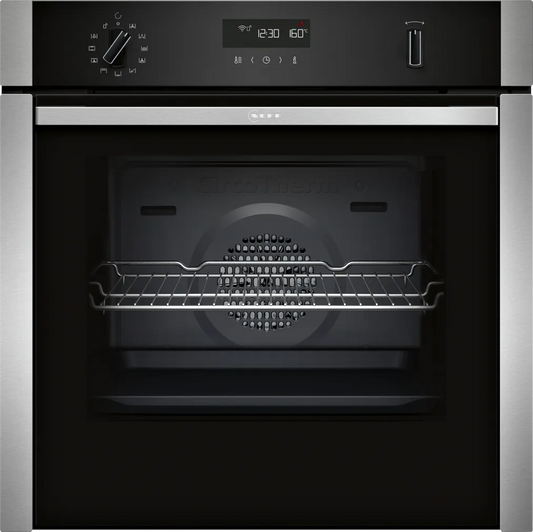 Neff B6ACH7HH0B N 50  Slide & Hide Pyrolytic Single Oven Black-0