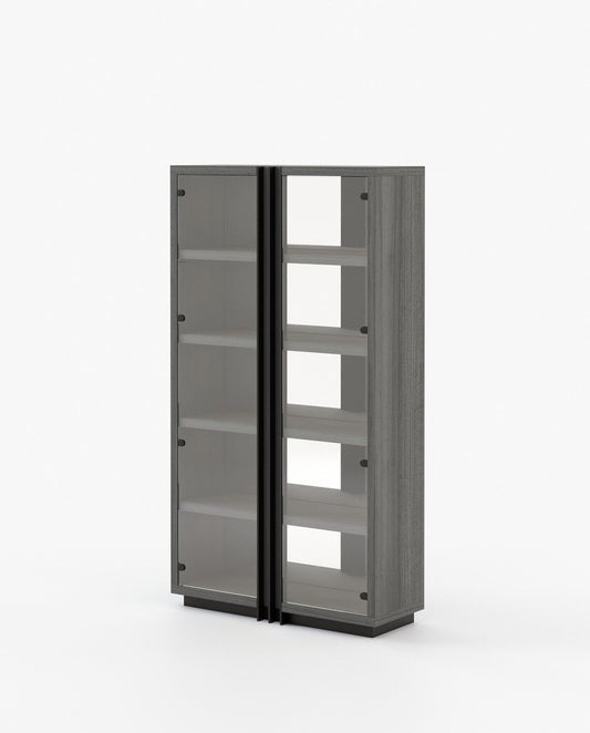 Laskasas D'ARC Bookcase & Shelving Grey Eucalyptus Veneer Matte-0