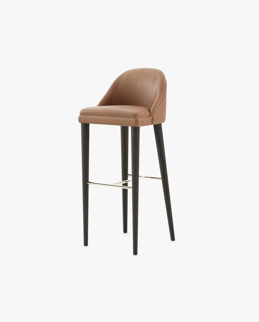 Laskasas ESTORIL Bar & Counter Stool Berlin Camel Leather-0