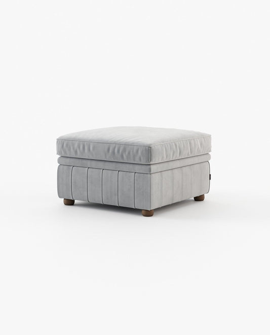 Laskasas CHESTER Footstool & Pouf Vienna Light Grey-0