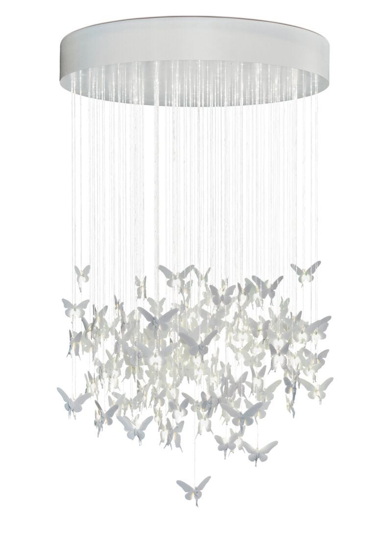 Lladro Niagara Chandelier 1,35m-white (CE/UK)-0