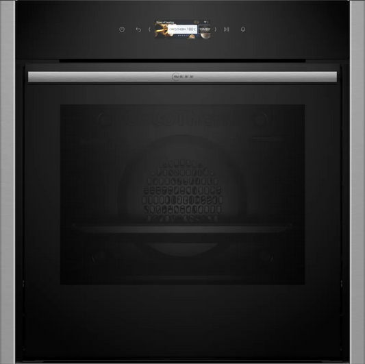 Neff B54CR71N0B N 70  Slide & Hide Pyrolytic Single Oven Black-0