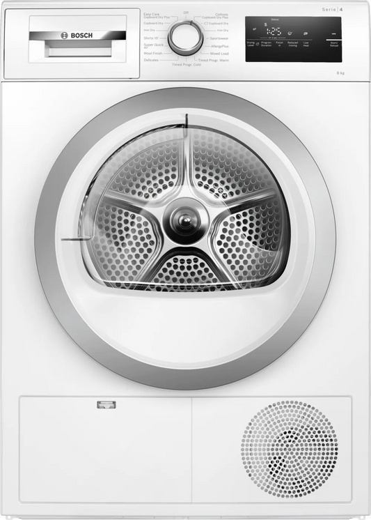 Bosch WTN83203GB Series 4  8kg Condenser Freestanding Tumble Dryer White-0