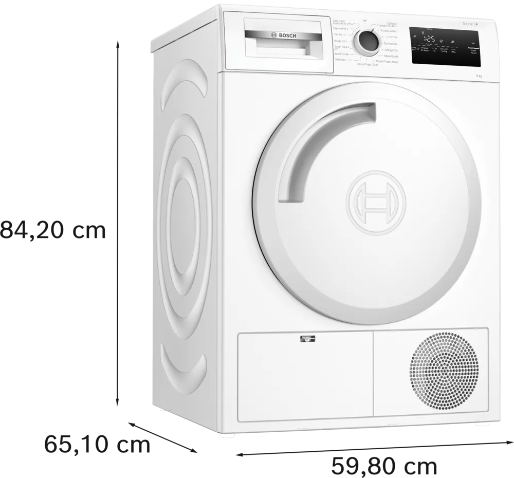 Bosch WTN83202GB Series 4  8kg Condenser Freestanding Tumble Dryer White-1