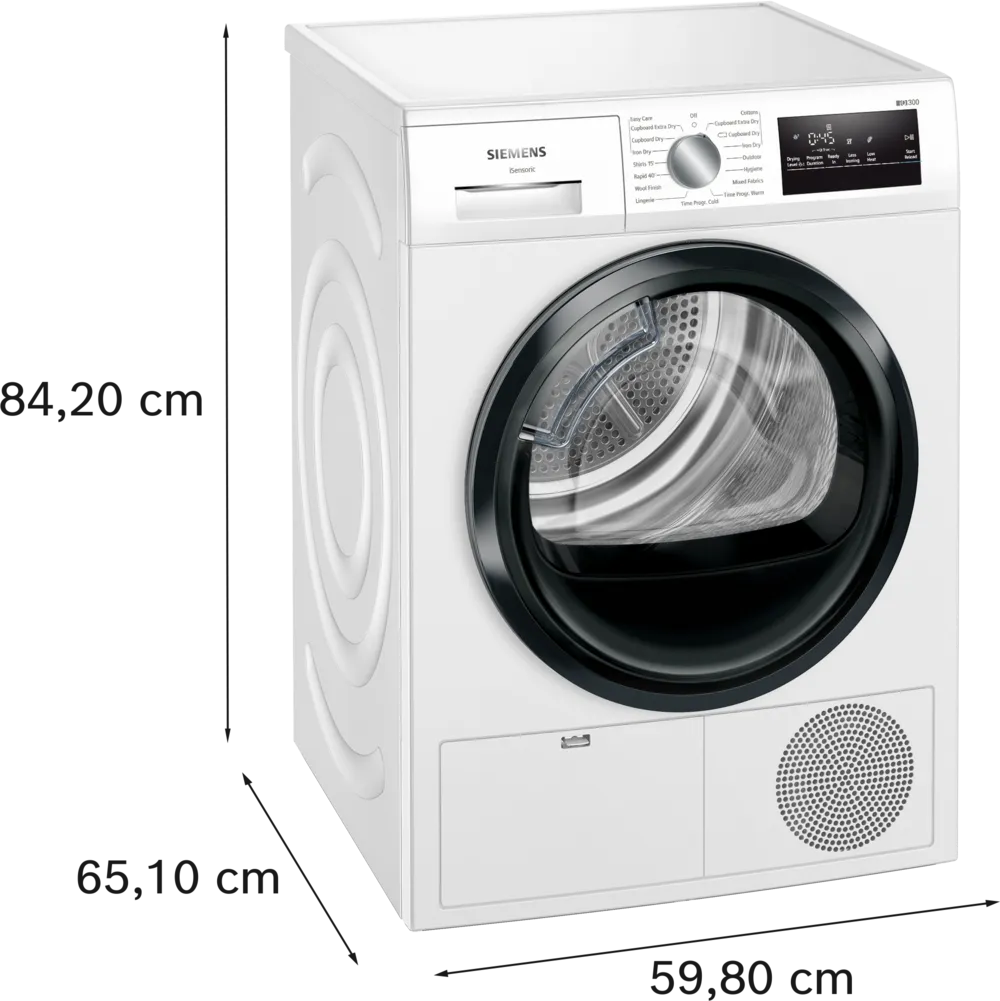 Siemens WT45N203GB iQ300  8kg Condenser Freestanding Tumble Dryer White-1