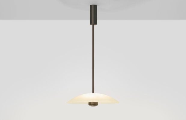 CTO Lighting Cielo Small - DALI-A Pendant Light bronze with fritted glass-0