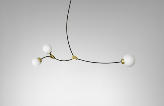 CTO Lighting Ivy - 3 - DALI-B Pendant Light bronze with bronze details and shiny opal glass-0