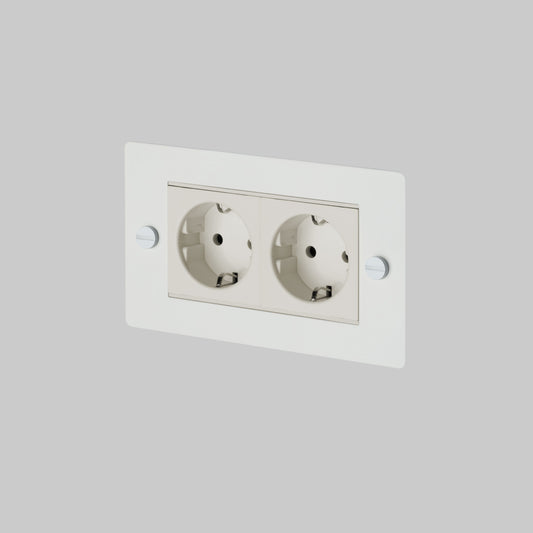 Buster + Punch UK-MG-CO-2G-WH-A 2G Euro Socket  Switch + Socket White-0