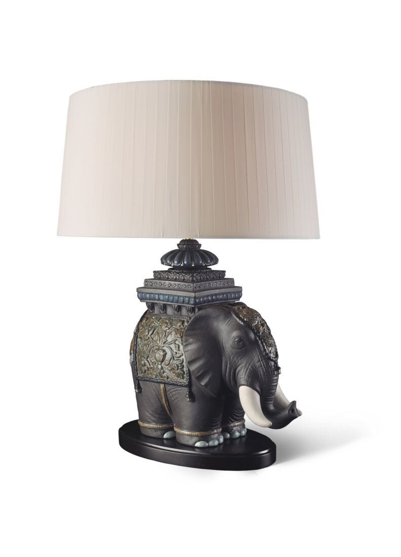 Lladro Siamese elephant - Lamp (UK)-0