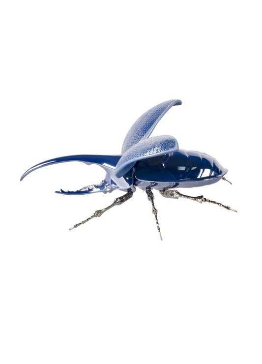 Lladro Hercules Beetle Blue-0