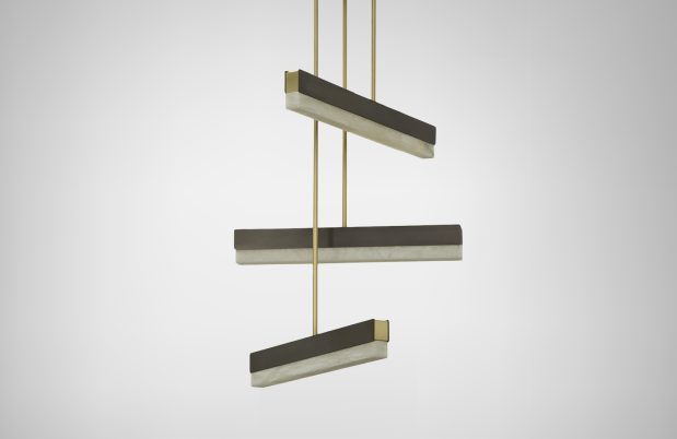 CTO Lighting Artes Collective 600 Pendant Light satin brass with satin brass details and honed alabaster-0