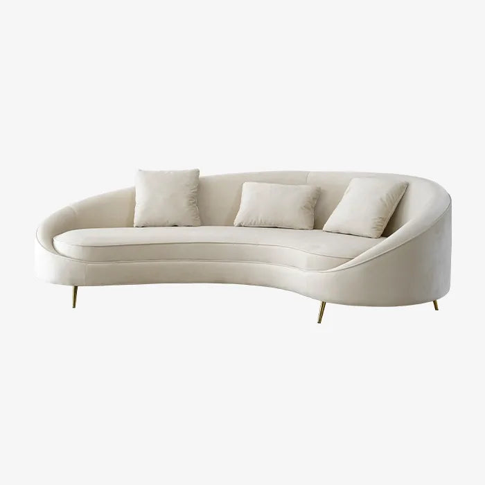 Araco Monaco 3 Seater Sofa White Velvet