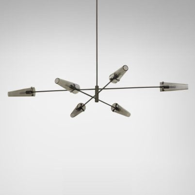 CTO Lighting Axis Large - DALI-A Pendant Light bronze with smoked glass-0