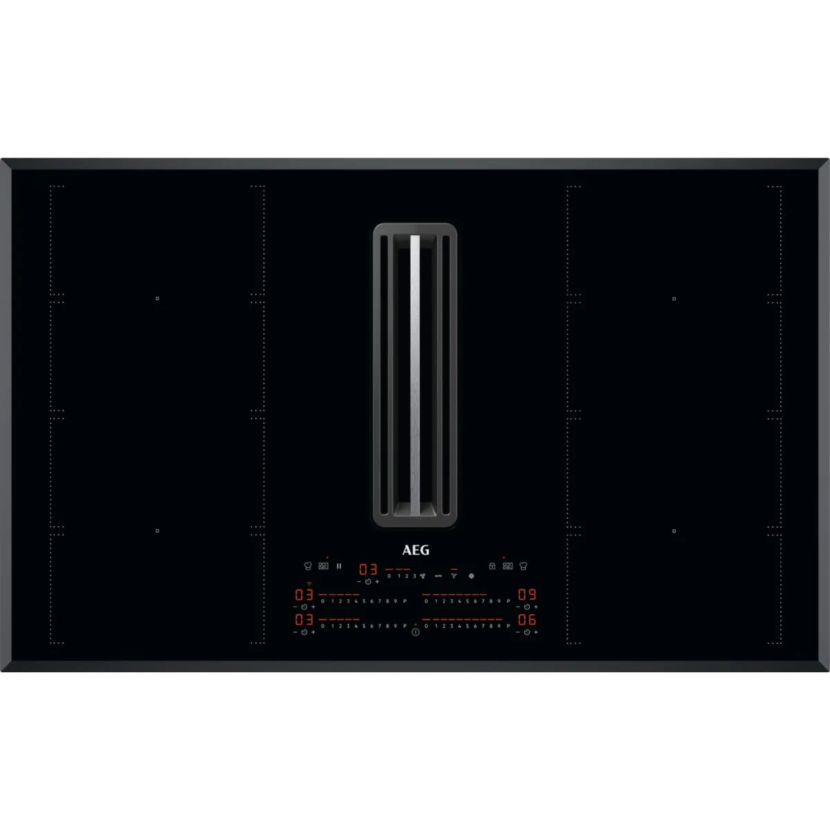 AEG CDE84779FB 80cm Venting Hob Black Glass