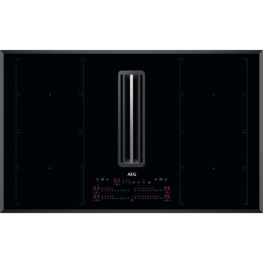 AEG CDE84779FB 80cm Venting Hob Black Glass