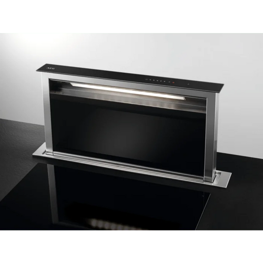 AEG DDE5980G 90cm Downdraft Hood Black Glass