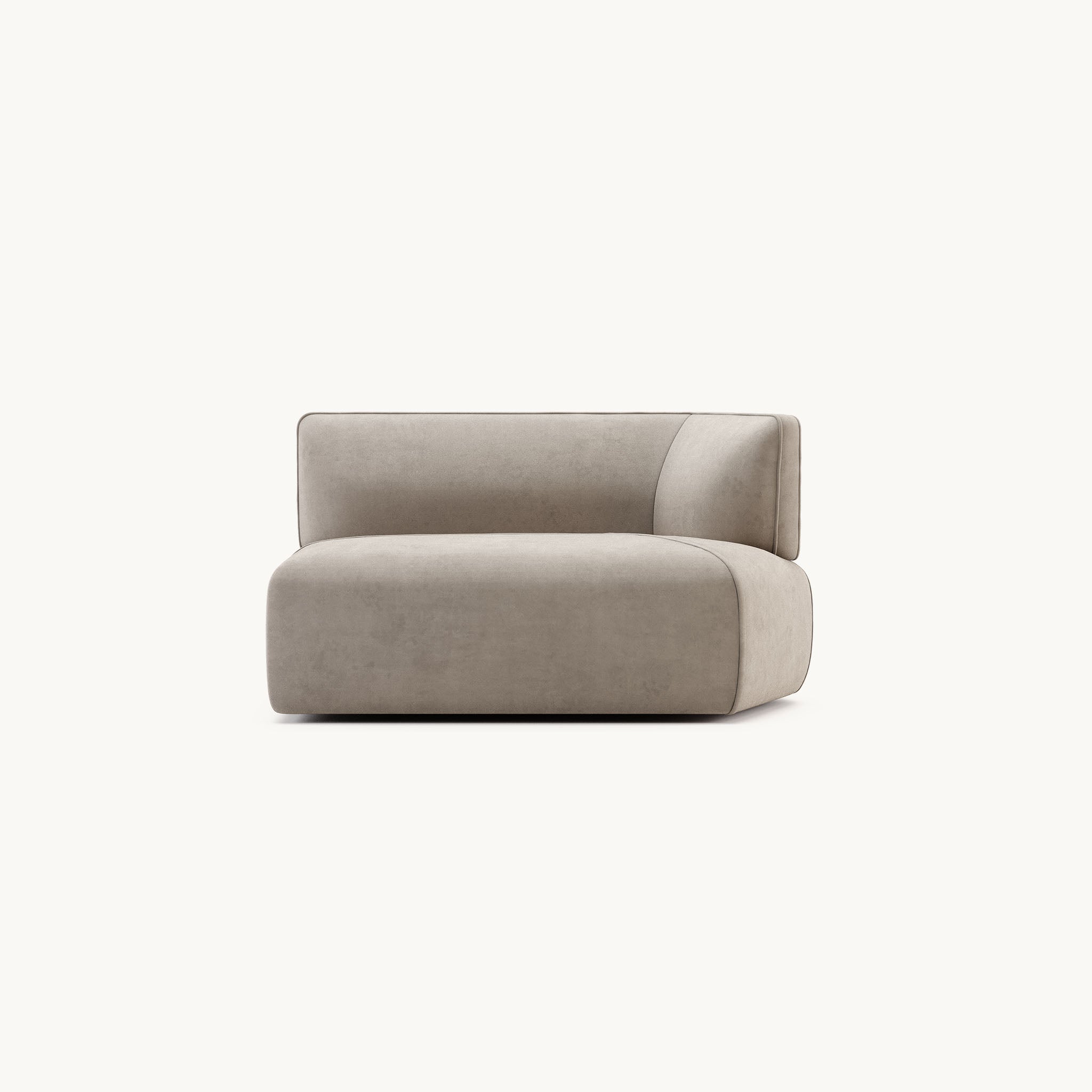 Domkapa DISRUPTION END MODULE (with armrest) Sofa Taupe-0