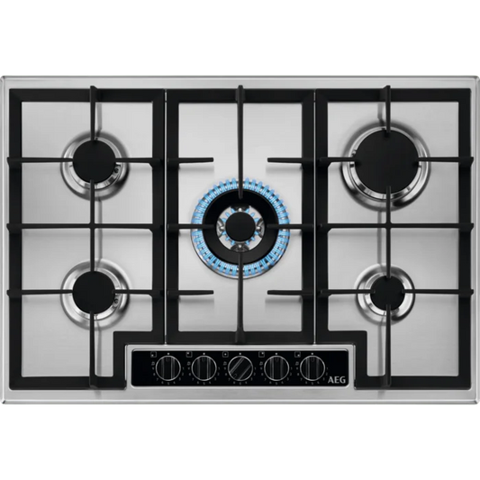 AEG HGB75420YM 75cm Gas Hob Stainless Steel