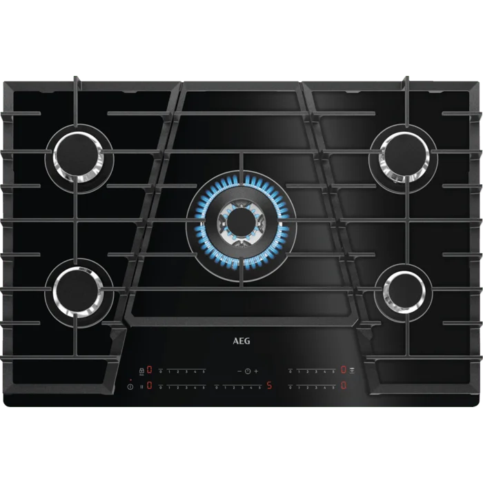 AEG HVB75450IB 75cm Gas Hob Black Glass