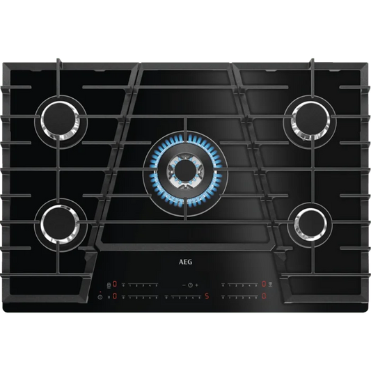 AEG HVB75450IB 75cm Gas Hob Black Glass