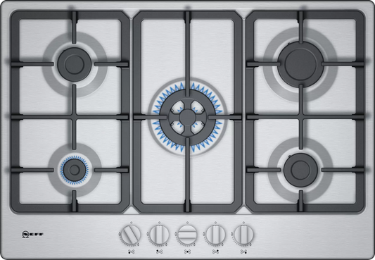 Neff T27BB59N0 N 50  75cm Gas Hob Stainless Steel-0