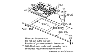 Neff T27CS59S0 N 70  75cm Gas Hob Black Glass-1