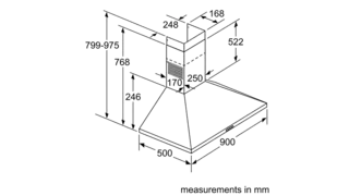 Neff D92PBC0N0B N 30  90cm Pyramid Hood Stainless Steel-1