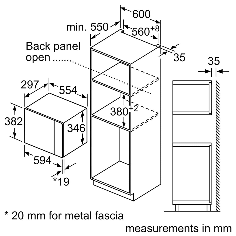 Bosch BFL523MS0B Series 4   Integrated Microwave Brushed steel-1