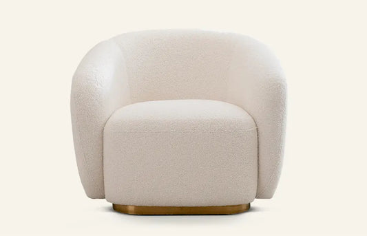 Araco Mayfair Lounge Chair White Boucle