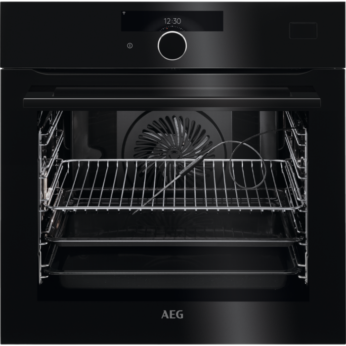 AEG BSK978330B SteamCrisp Single Oven Black Gloss