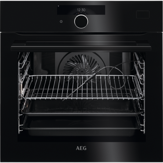 AEG BSK978330B SteamCrisp Single Oven Black Gloss