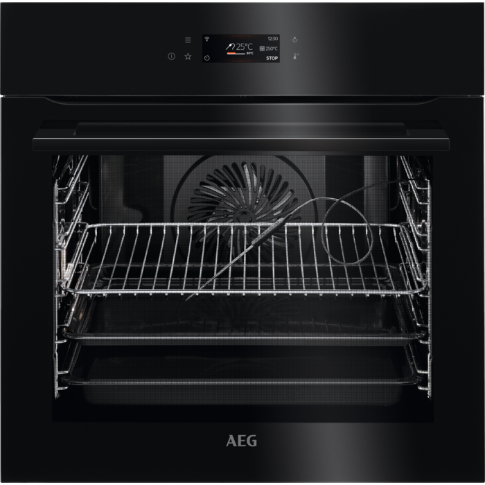 AEG BPK748380B SenseCook Single Oven Black Gloss