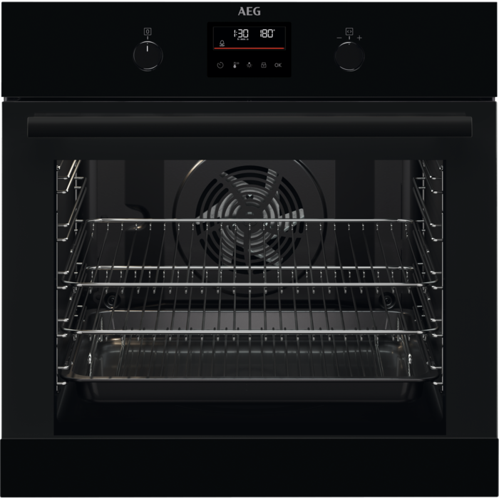 AEG BPK355061B SteamBake Single Oven Black