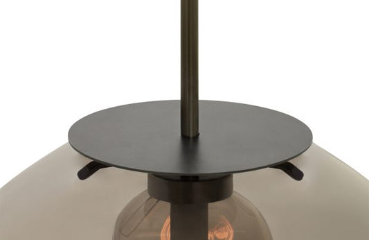 CTO Lighting Petra - Large - DALI-A Pendant Light bronze with smoked outer glass and smoked hand formed inner glass-0