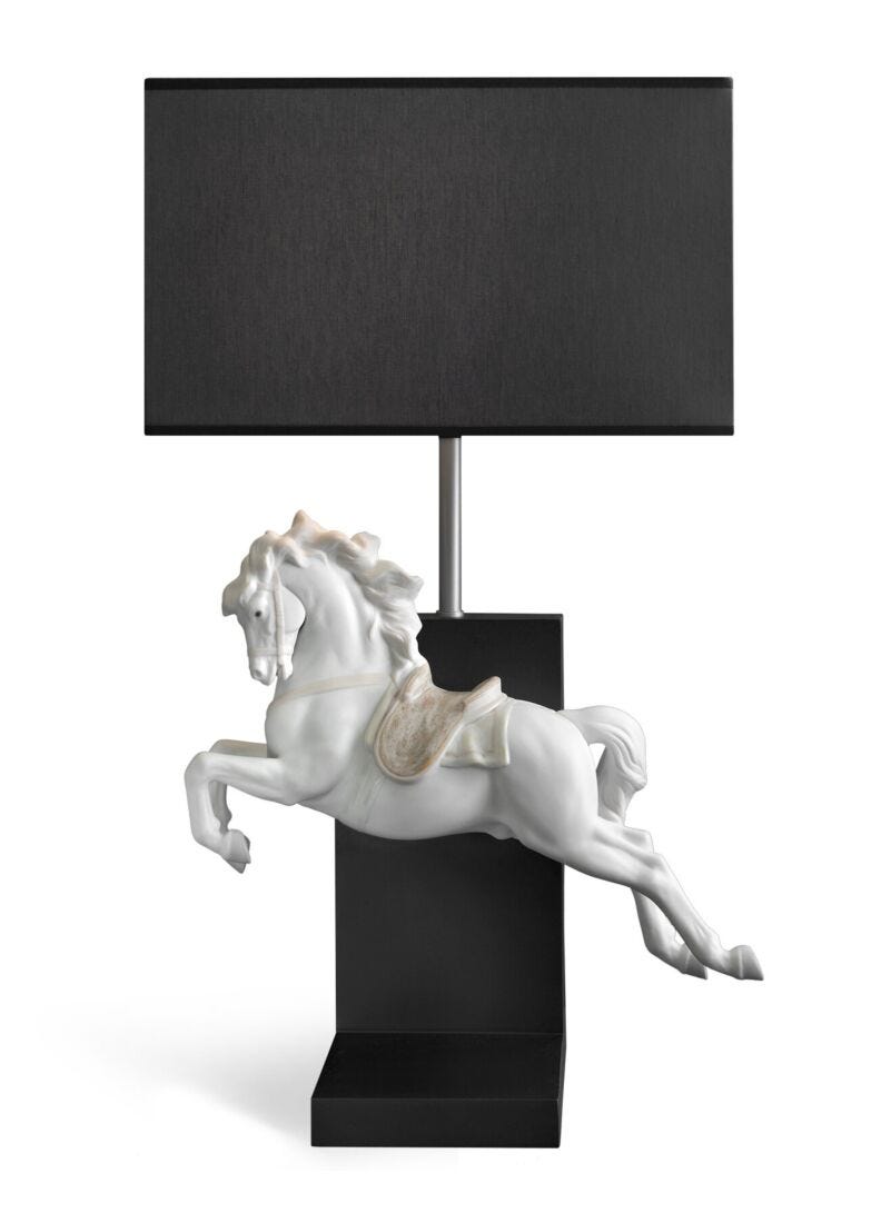 Lladro Horse on courbette - Lamp (UK)-0