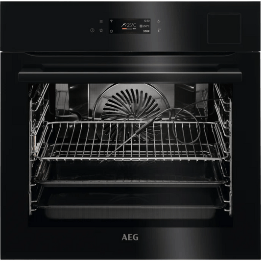 AEG BSK798280B SteamPro Sous Vide Single Oven Black Gloss - Araco Interiors