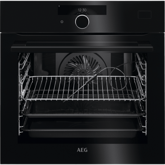 AEG BSK978330B SteamCrisp Single Oven Black Gloss - Araco Interiors