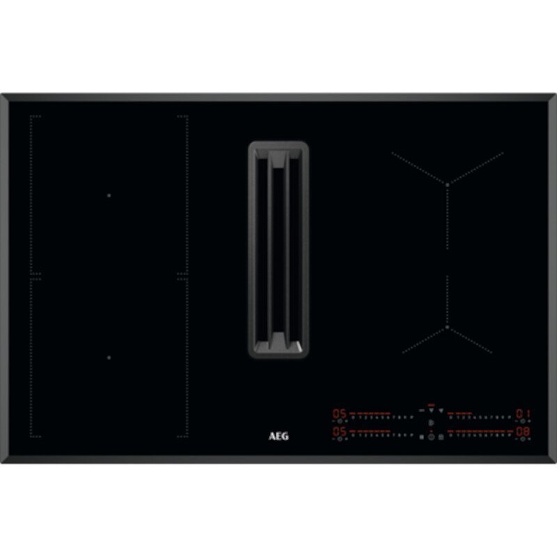 AEG CCE84543FB 80cm Venting Hob Black Glass - Araco Interiors