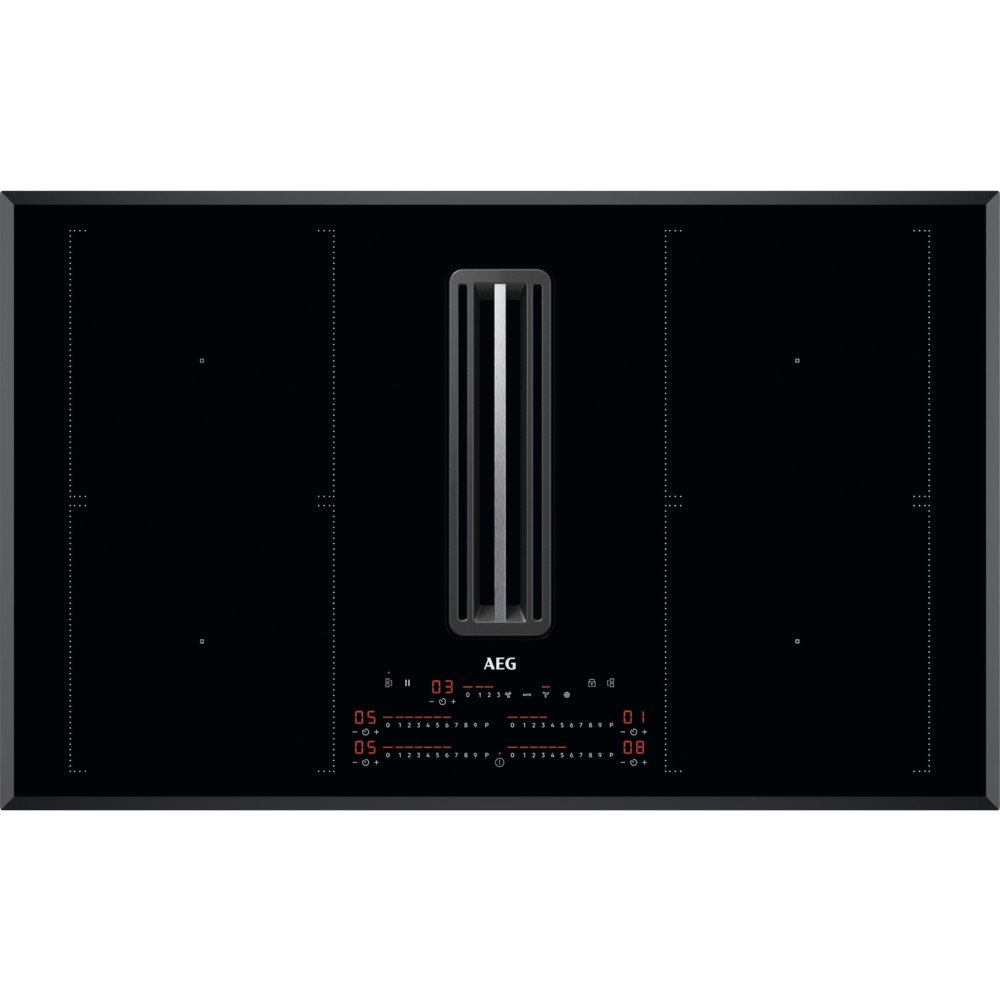 AEG CCE84751FB 80cm Venting Hob Black Glass - Araco Interiors