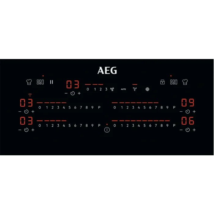 AEG CCE84779FB 80cm Venting Hob Black Glass - Araco Interiors