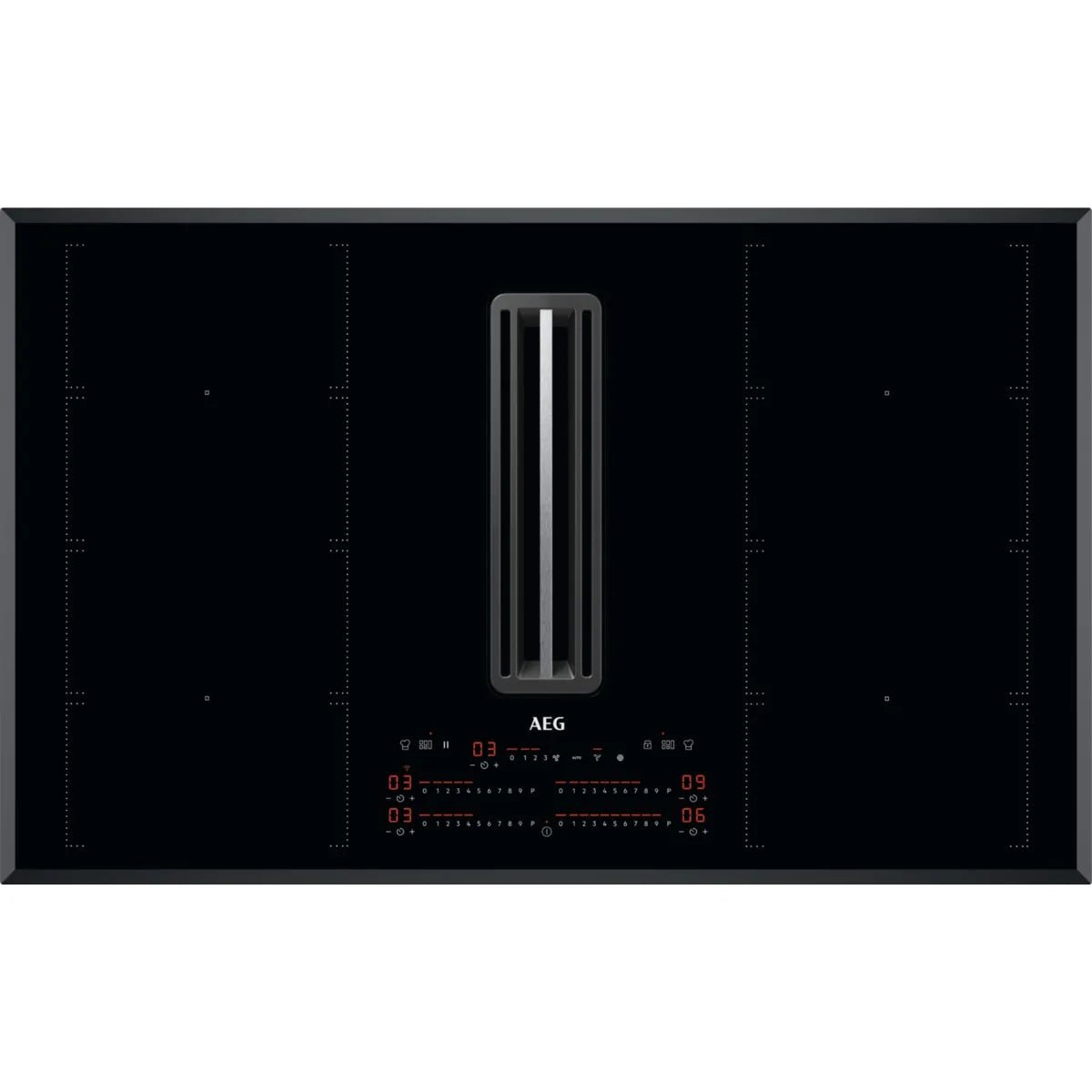 AEG CDE84779FB 80cm Venting Hob Black Glass - Araco Interiors