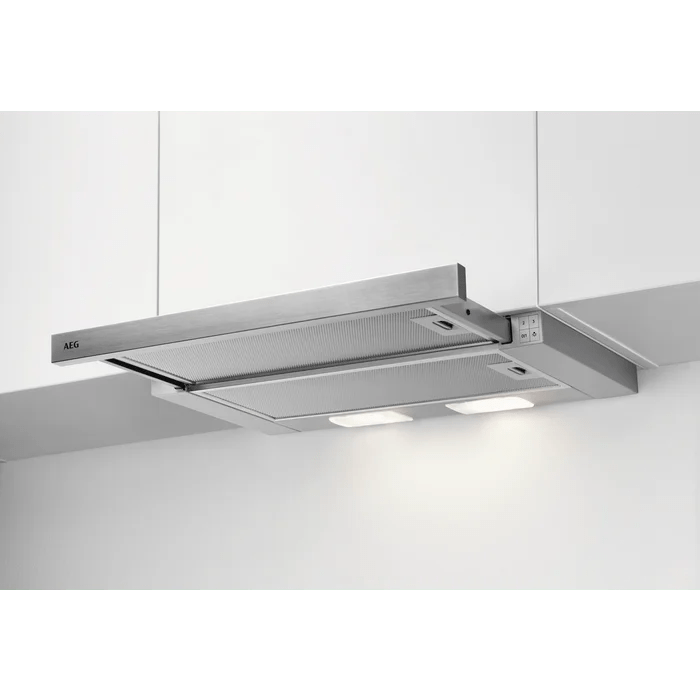 AEG DPB3632S 60cm Telescopic Hood Silver - Araco Interiors