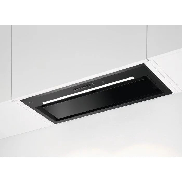 AEG GDG969AB 90cm Canopy Hood Black Glass - Araco Interiors