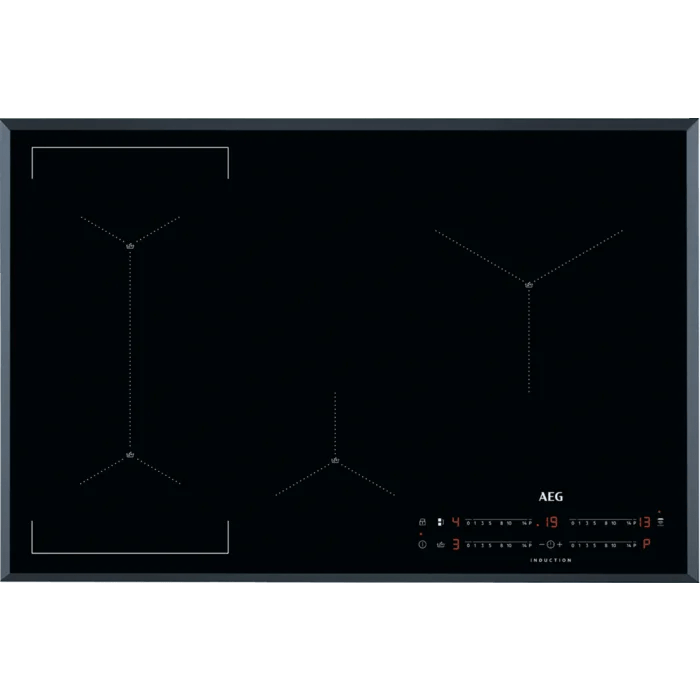 AEG IAE84421FB 80cm Induction Hob Black Glass - Araco Interiors