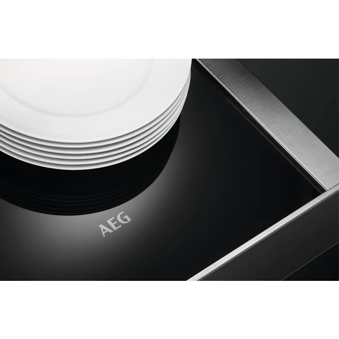 AEG KDE911424B 14cm Warming Drawer Black Gloss - Araco Interiors